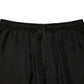 Black Silk Drawstring Men Bermuda Shorts