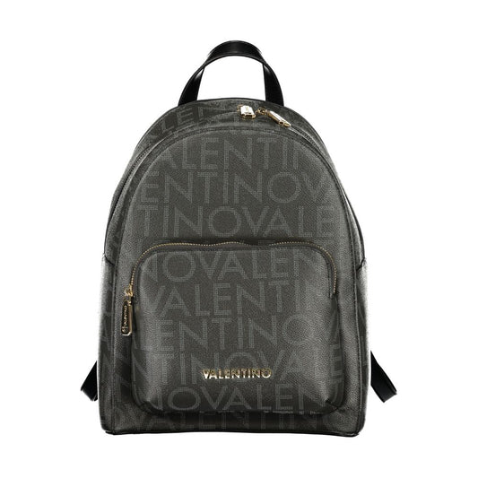 Black Polyurethane Womens Backpack