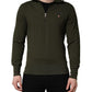 MilitaryGreen HalfZip Sweatshirt Sweater