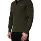 MilitaryGreen HalfZip Sweatshirt Sweater