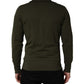 MilitaryGreen HalfZip Sweatshirt Sweater