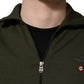 MilitaryGreen HalfZip Sweatshirt Sweater
