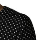 Black Polka Dot Crew Neck Pullover Sweater