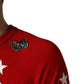 Multicolor Wool Butterfly Star Men Crew Neck Sweater