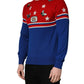 Multicolor Wool Butterfly Star Men Crew Neck Sweater