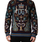 Bordeaux Cashmere Crown Embroidered Sweater