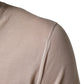 Beige Cashmere V-neck Men Pullover Sweater