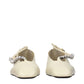 Beige Leather Ballet Flats
