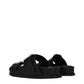 Black Leather Slippers