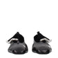 Black Leather Ballet Flats