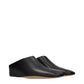Black Leather Slippers