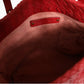 Red Intrecciato Leather Tote Bag