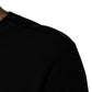 Black Crew Neck Long Sleeve Pullover Sweater