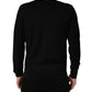 Black Crew Neck Long Sleeve Pullover Sweater