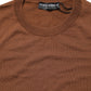 Brown Cashmere Men Crew Neck Pullover Sweater