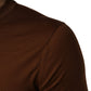 Brown Cashmere Men Crew Neck Pullover Sweater