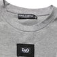 Gray Cotton Logo Appliqué CrewNeck T-shirt