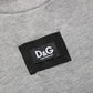 Gray Cotton Logo Appliqué CrewNeck T-shirt