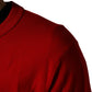 Red Eye Print Crew Neck Pullover Sweater