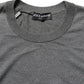 Gray Long Sleeves Crew Neck Pullover Sweater