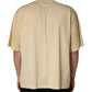 Yellow Logo Print Cotton Crew Neck T-shirt