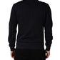 Black Logo Plaque Jersey Sweatshirt Cotton Sweater