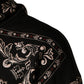 Black Bandana Print Cotton Men Hoodie Sweater