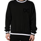 Black DGLogo Print Cotton Sweatshirt Sweater