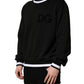 Black DGLogo Print Cotton Sweatshirt Sweater