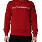 Red Cotton DG Logo Jersey Sweatshirt Sweater