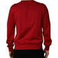 Red Cotton DG Logo Jersey Sweatshirt Sweater