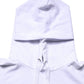 White Logo Print Cotton Hooded Sweatshirt Sweater