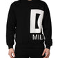 Black Logo Milano Cotton Sweatshirt Sweater