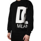 Black Logo Milano Cotton Sweatshirt Sweater