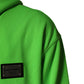 Green FullZip Fleece HoodedSweatshirt Sweater