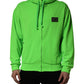 Green FullZip Fleece HoodedSweatshirt Sweater
