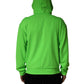 Green FullZip Fleece HoodedSweatshirt Sweater