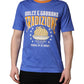 Blue Pasta Graphic Print Cotton Men Crewneck T-shirt