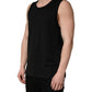 Black Cotton Sleeveless Men Tank Top T-shirt
