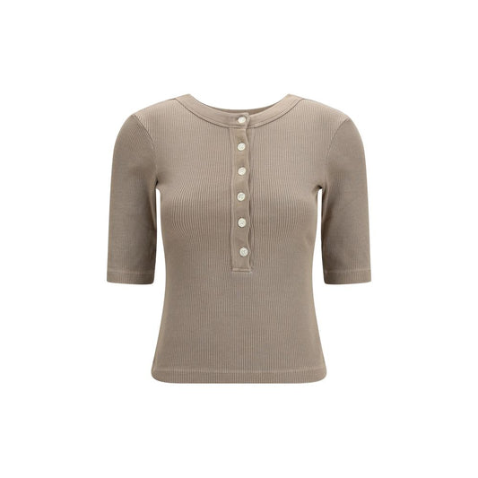 Beige Cotton T-Shirt