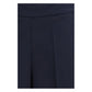 Blue Polyester Casual Pants
