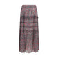 Purple Cotton Long Skirt