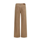 Brown Cotton Straight-Leg Jeans