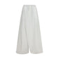 White Cotton Casual Pants