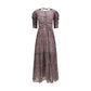 Purple Cotton Casual Dress