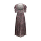 Purple Cotton Casual Dress