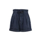 Black Cotton Bermuda Shorts