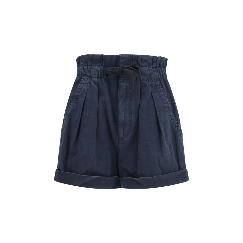 Black Cotton Bermuda Shorts
