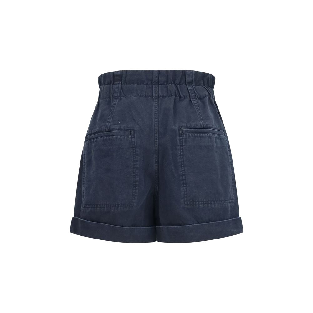 Black Cotton Bermuda Shorts