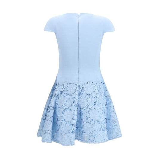 Blue Polyester Casual Dress